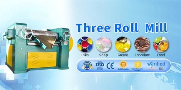 Use of a triple-roll mill in soap production.